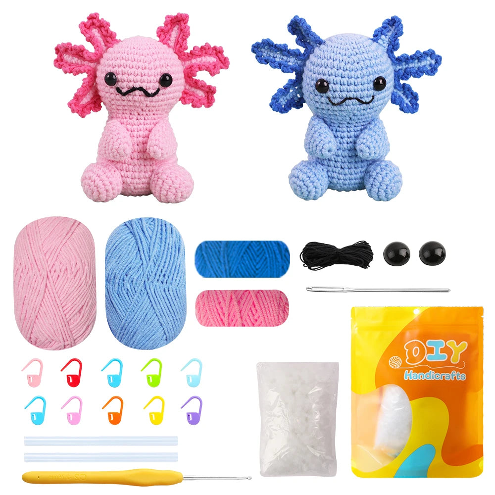1pcs/2pcs/4 pieces per set of crocheted salamander dolls (4 pieces in one set)