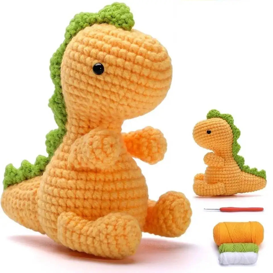 Fenrry Dinosaur Shape Doll Ornaments Hand Made Woven Crochet Diy set