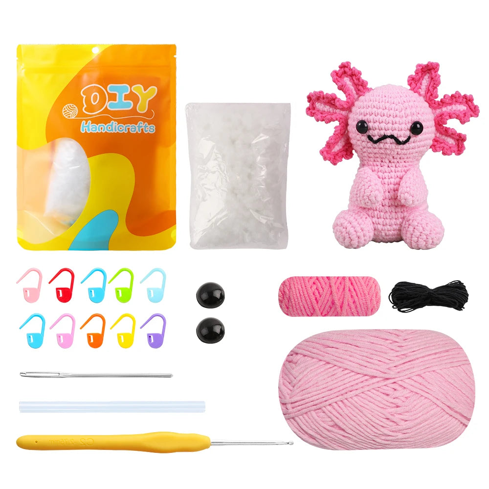 1pcs/2pcs/4 pieces per set of crocheted salamander dolls (4 pieces in one set)