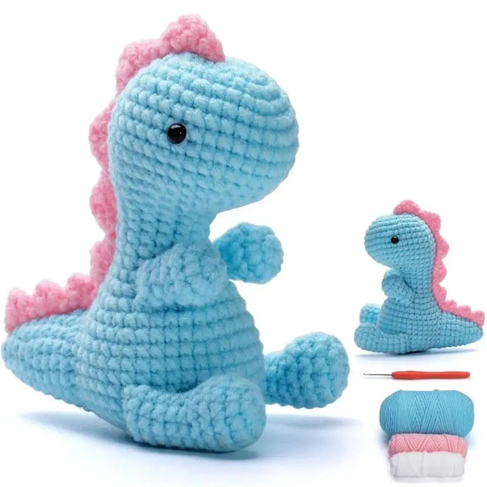 Fenrry Dinosaur Shape Doll Ornaments Hand Made Woven Crochet Diy set