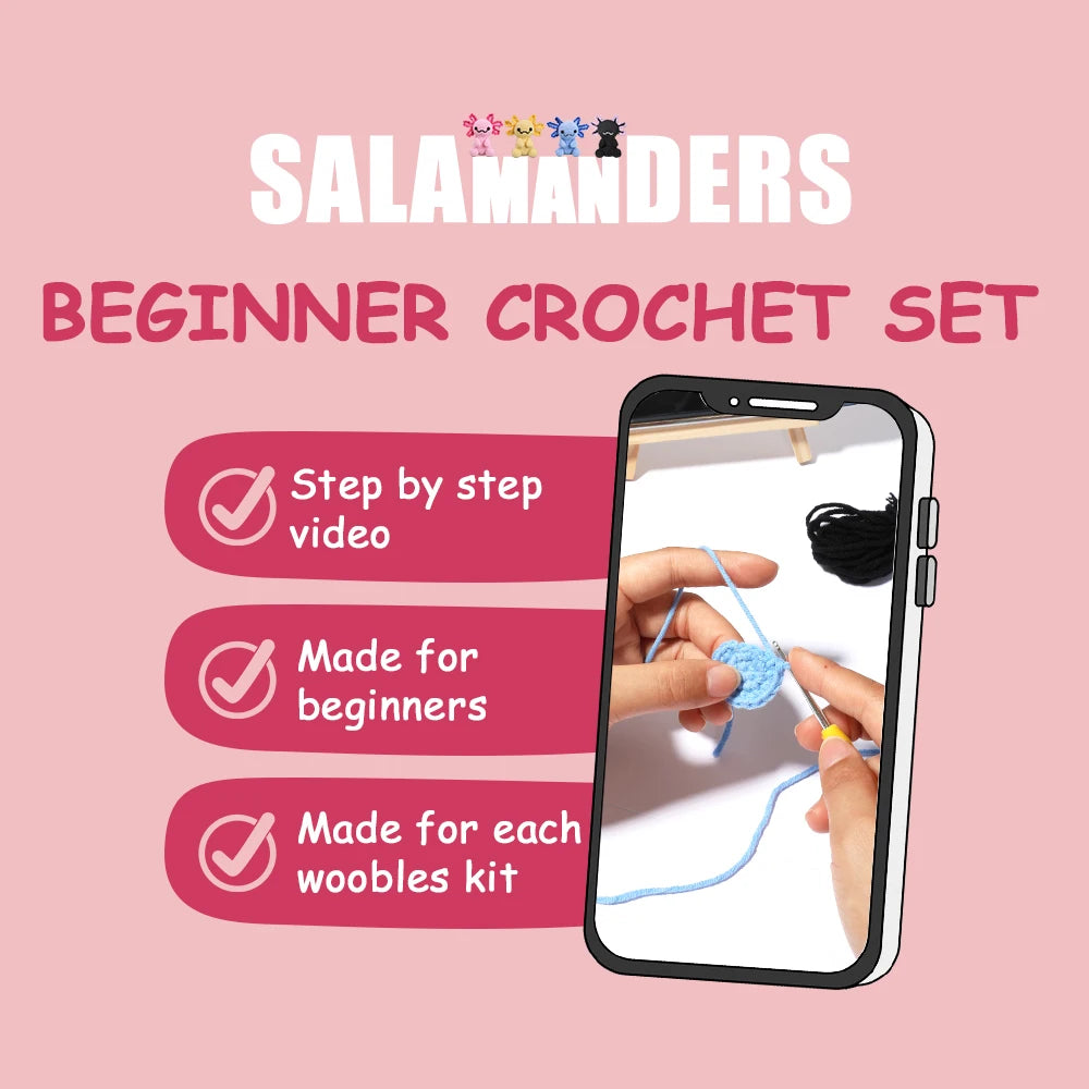1pcs/2pcs/4 pieces per set of crocheted salamander dolls (4 pieces in one set)