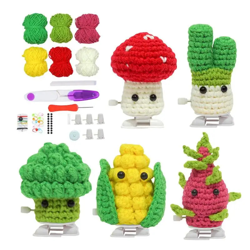 Crochet Kit for Beginners Cute Vegetable Plant Crochet Kit