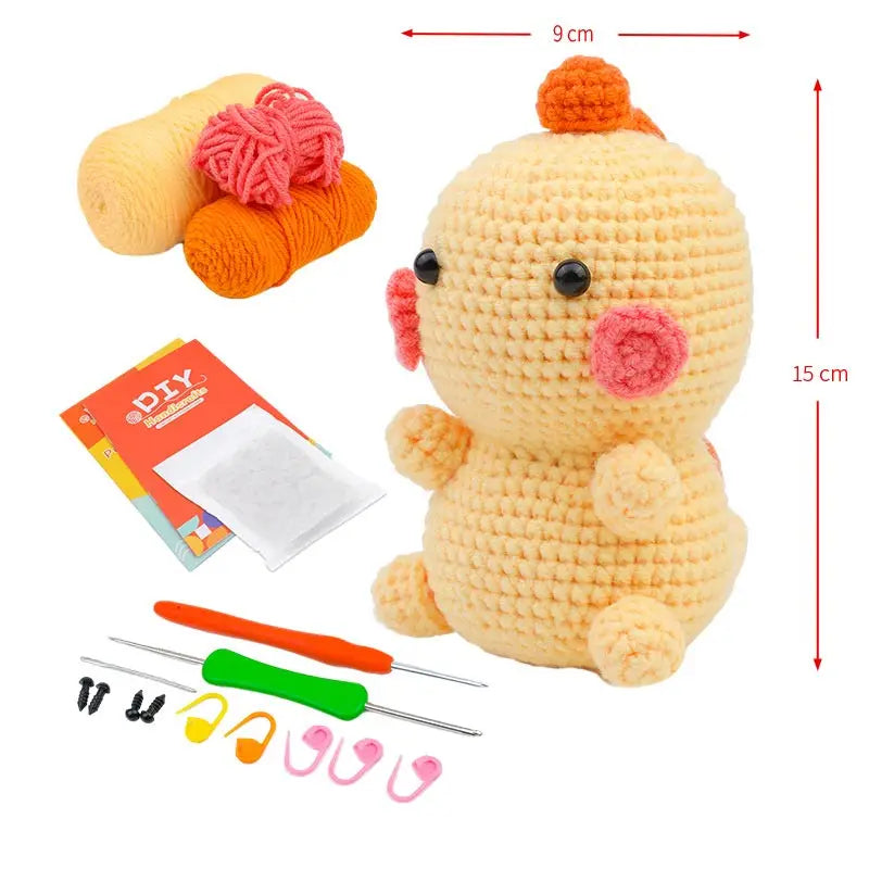 Fenrry Dinosaur Shape Doll Ornaments Hand Made Woven Crochet Diy set