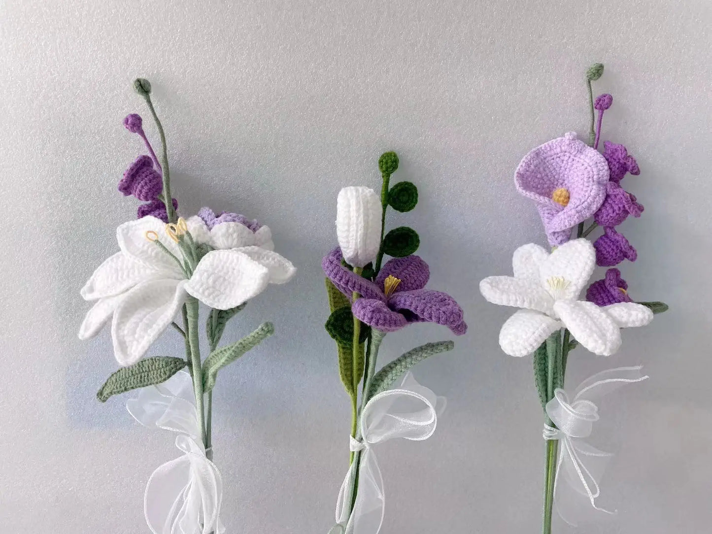 Hand-knitted Rose Crochet Flowers Artificial Flower Bouquet