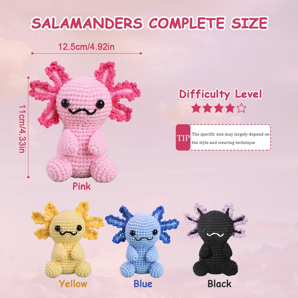 1pcs/2pcs/4 pieces per set of crocheted salamander dolls (4 pieces in one set)