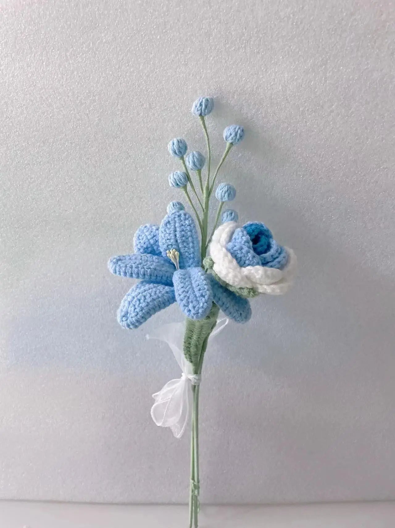 Hand-knitted Rose Crochet Flowers Artificial Flower Bouquet