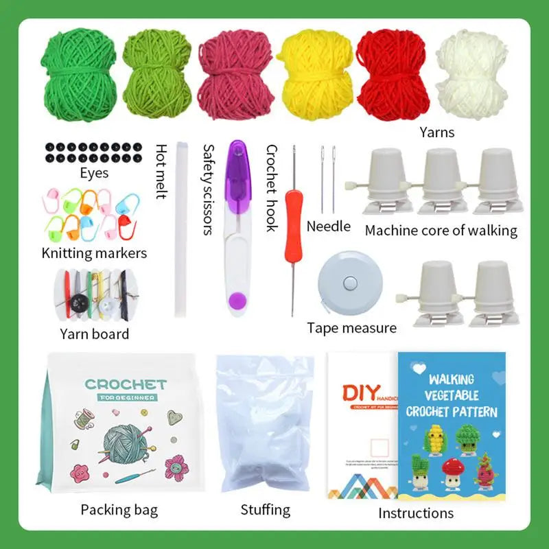 Crochet Kit for Beginners Cute Vegetable Plant Crochet Kit